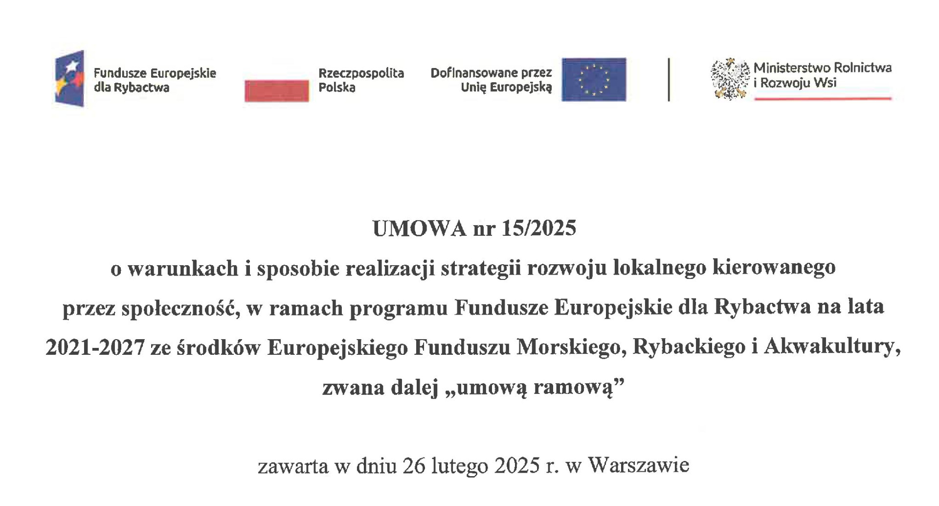umowa ramowa