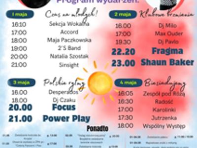 Plakat promujący imprezę Majówkową.