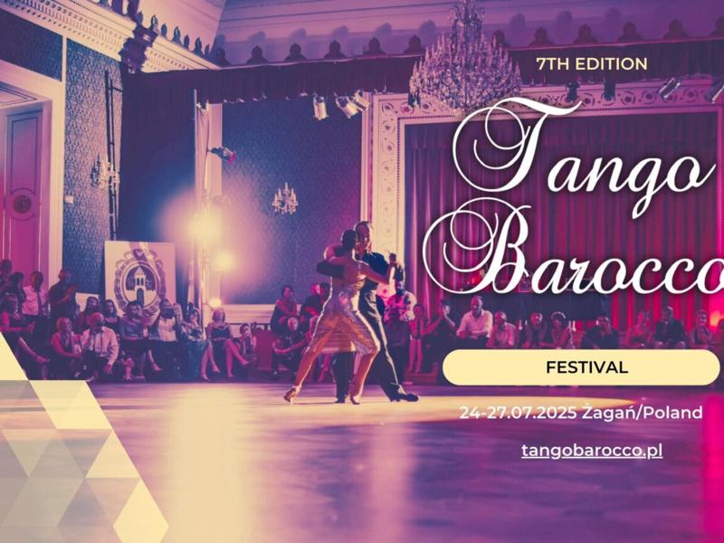 Plakat promujący festiwal tango Tango Barocco.