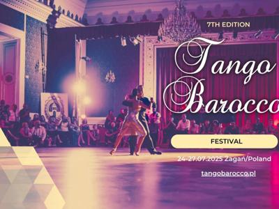 Plakat promujący festiwal tango Tango Barocco.