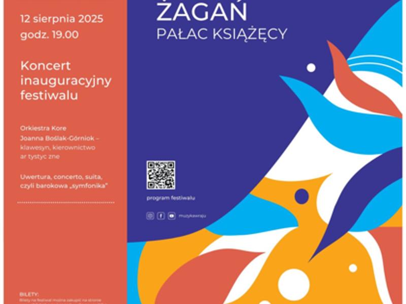 Plakat promujący koncert pod hasłem "Muzyka w raju".