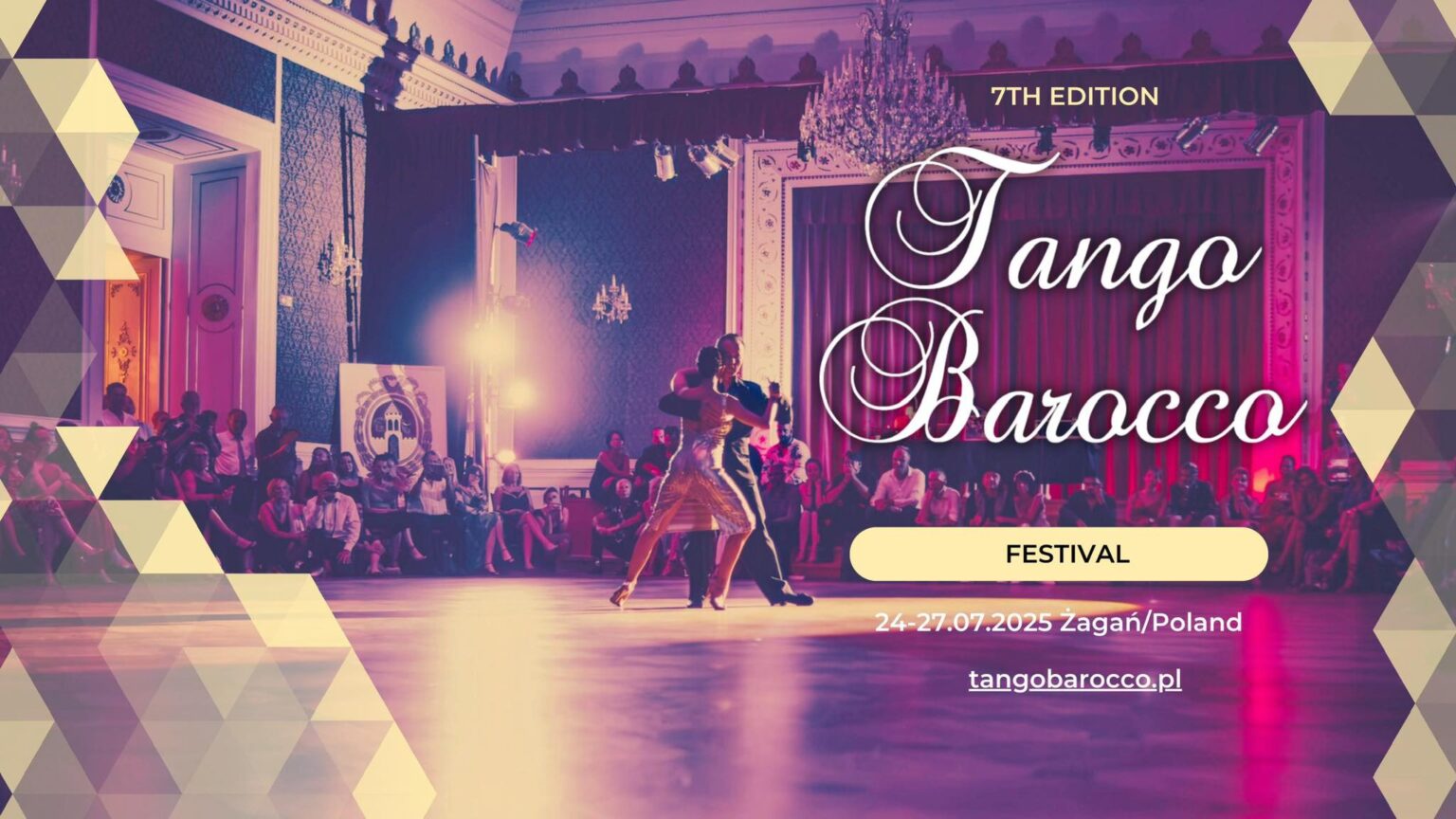 Plakat promujący festiwal tango Tango Barocco.