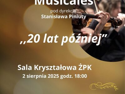 Plakat zapraszający na koncert orkiestry.