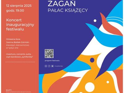 Plakat promujący koncert pod hasłem "Muzyka w raju".