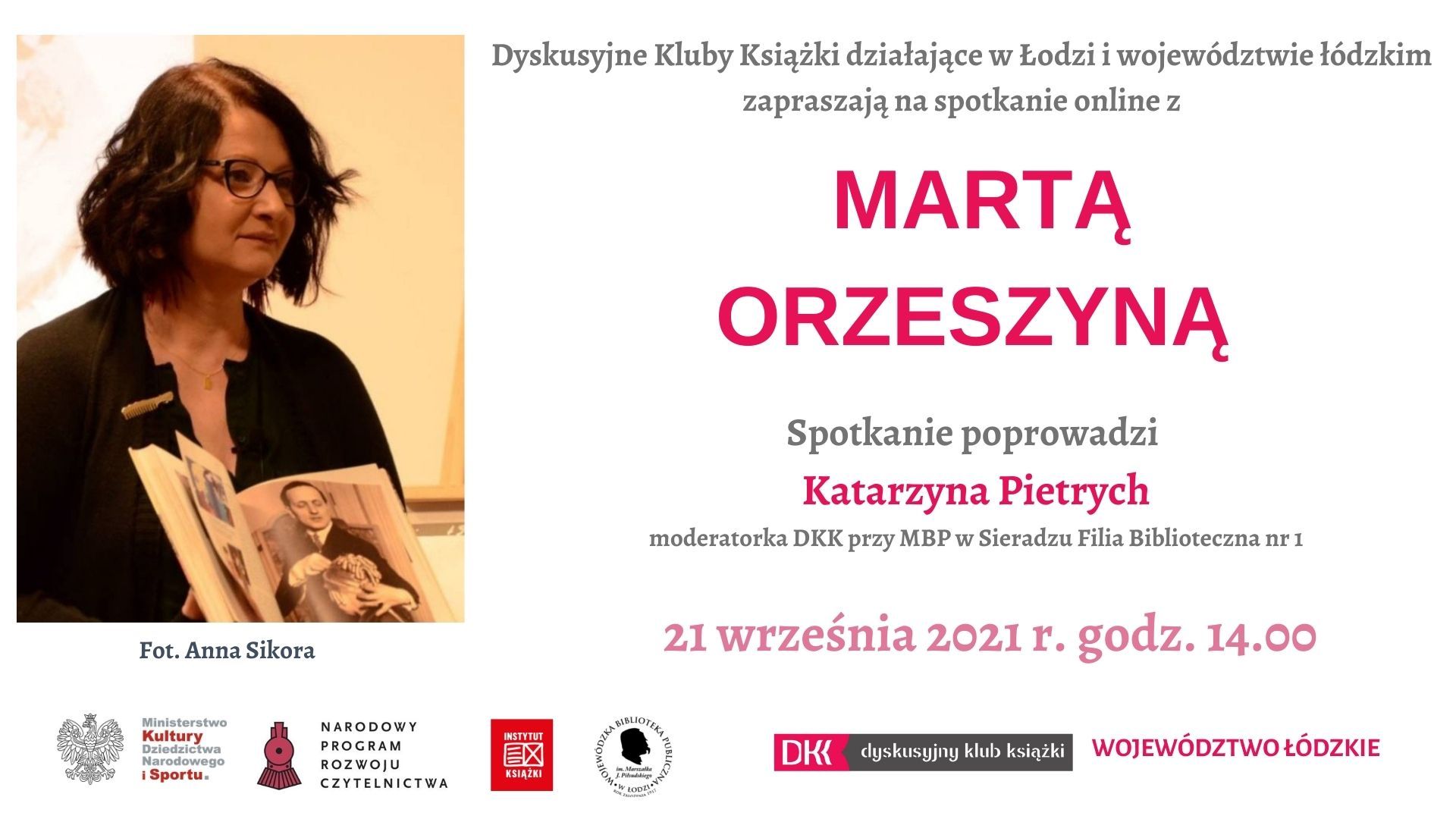 Spotkanie online z Martą Orzeszyną