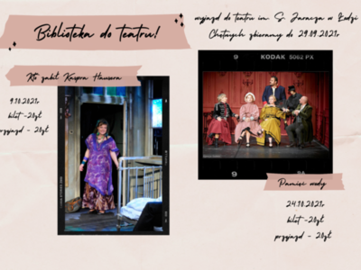 Plakat promujący wyjazd do teatru