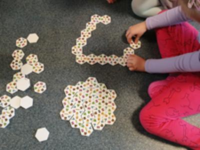 układanka z płytek mała pizza