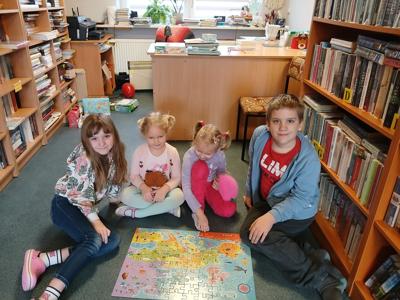 ułożenie mapy Europy z puzzli 