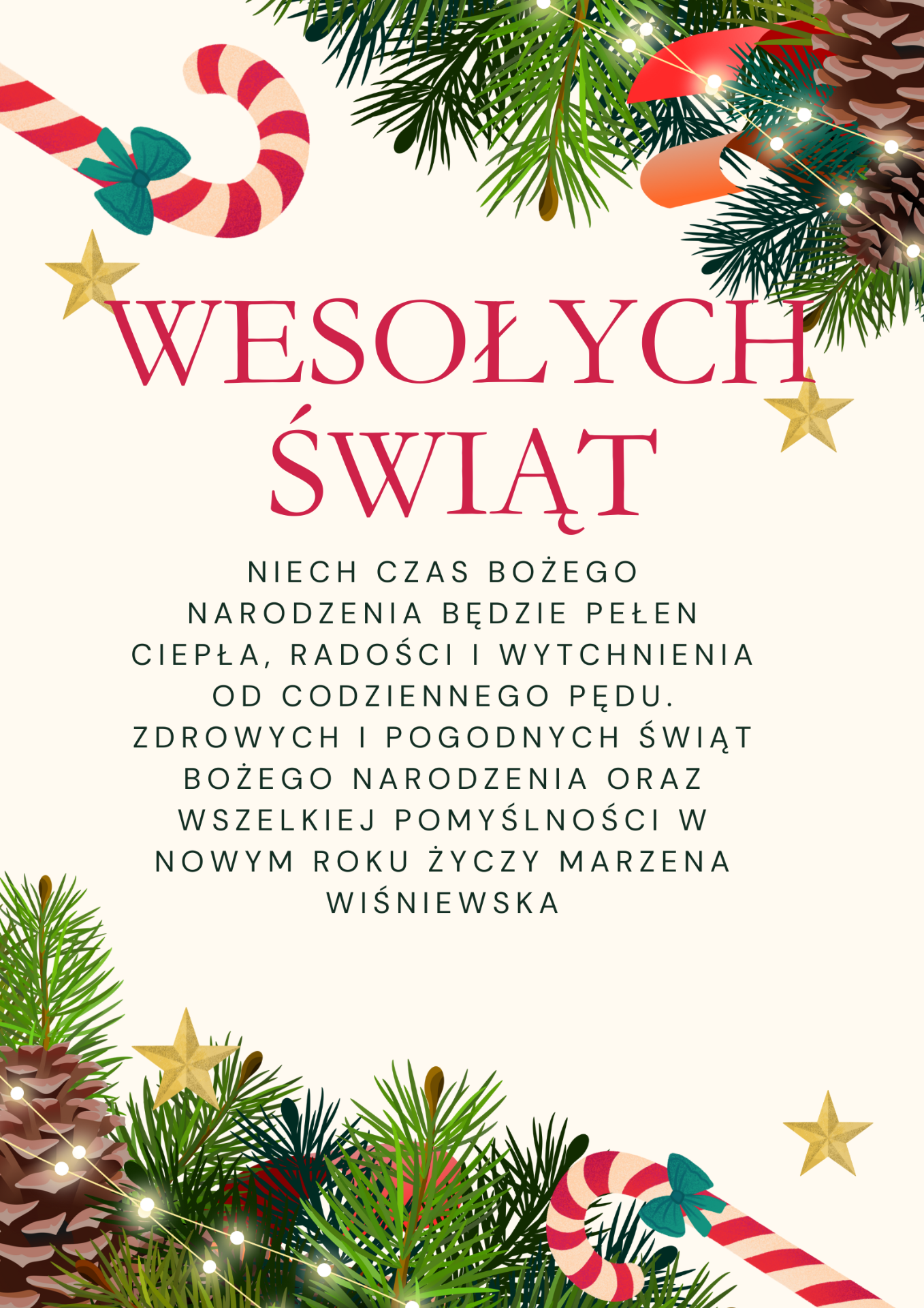 plakat z życzeniami 