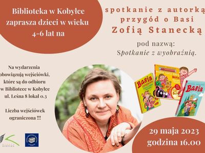 Plakat informujący o spotkaniu autorskim z Zofią Stanecką
