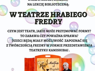 Ogłoszenie o lekcji bibliotecznej.