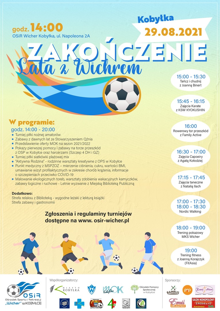 plakat zakończenia lata z Wichrem