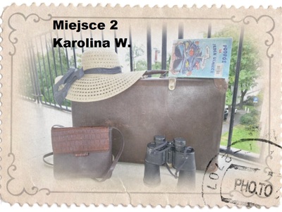 Zdjęcie Pani Karoliny drugie miejsce książka na balkonie na walizce
