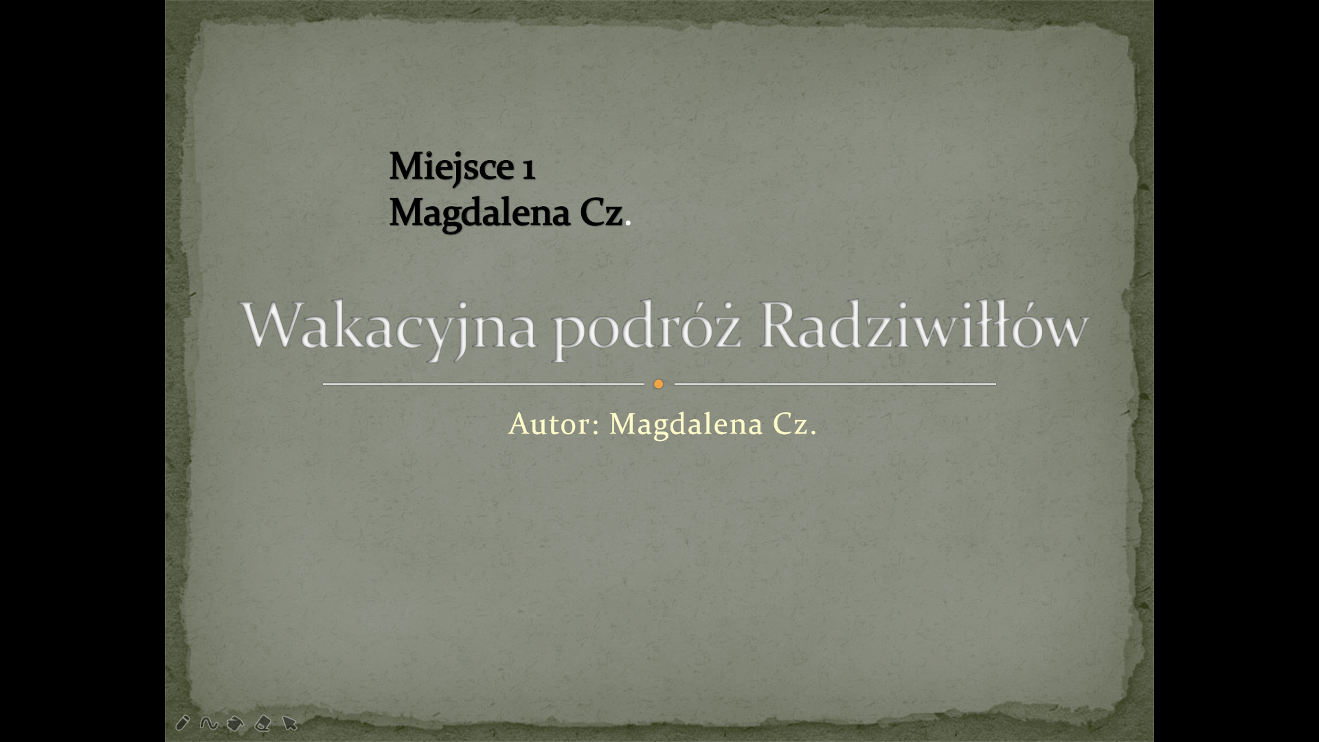 zdjęcie z informacją o wygranej Pani Magdaleny