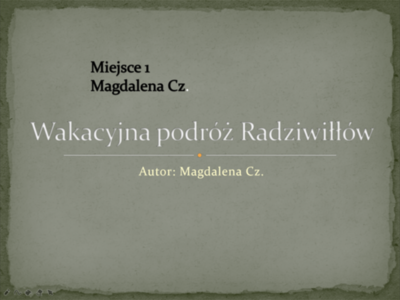zdjęcie z informacją o wygranej Pani Magdaleny