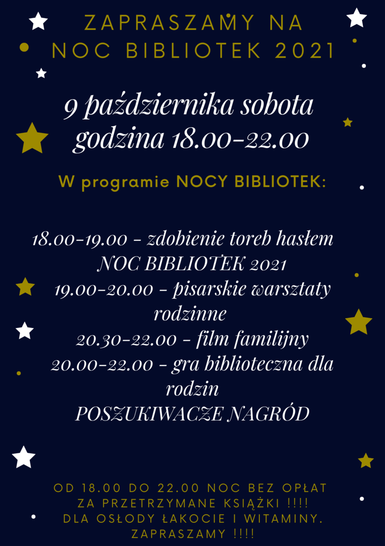 plakat noc bibliotek