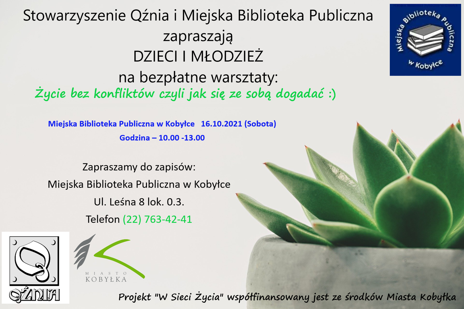 plakat informujący o warsztatach