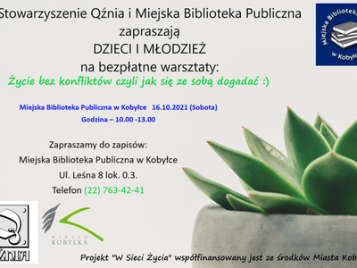 plakat informujący o warsztatach