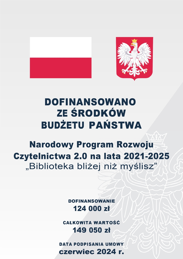 plakat informujący o dofinansowaniu