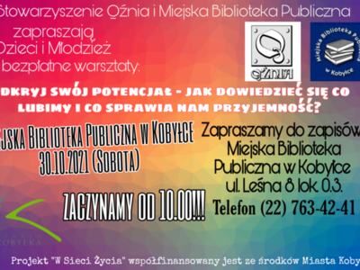 plakat informujący o zajęciach
