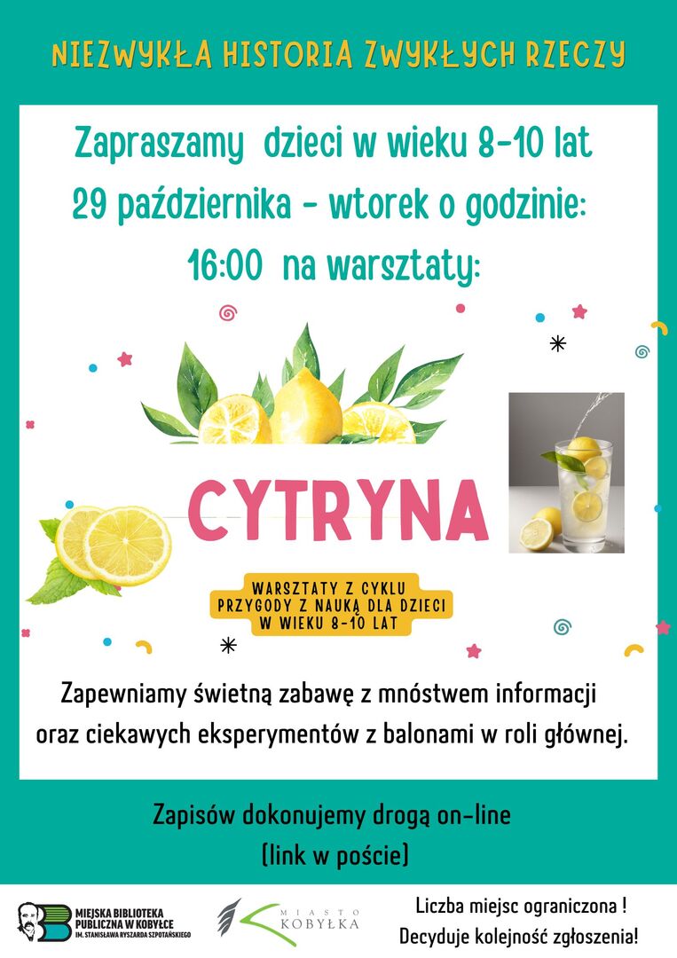plakat informujący o zapisach na zajęcia
