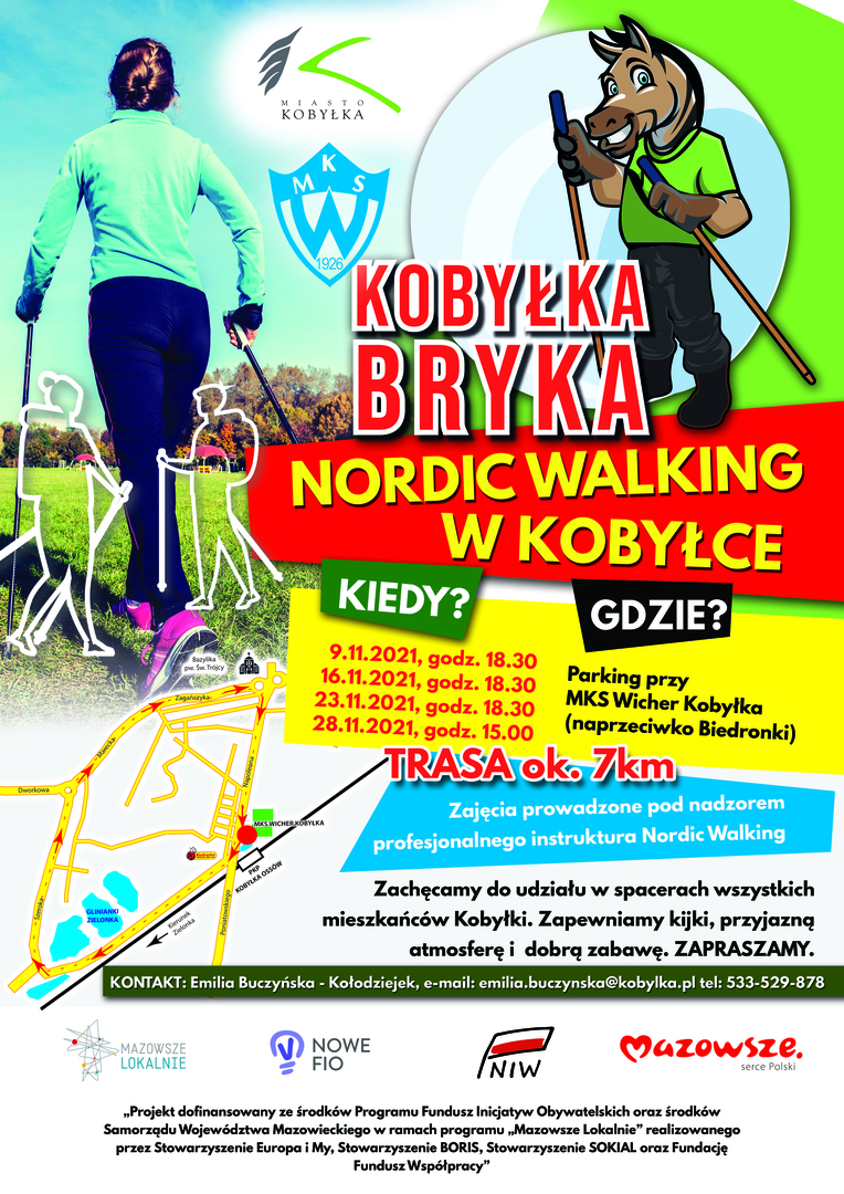 plakat informujący o Kobyłka bryka