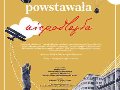 Plakat informujący o autorach wystawy