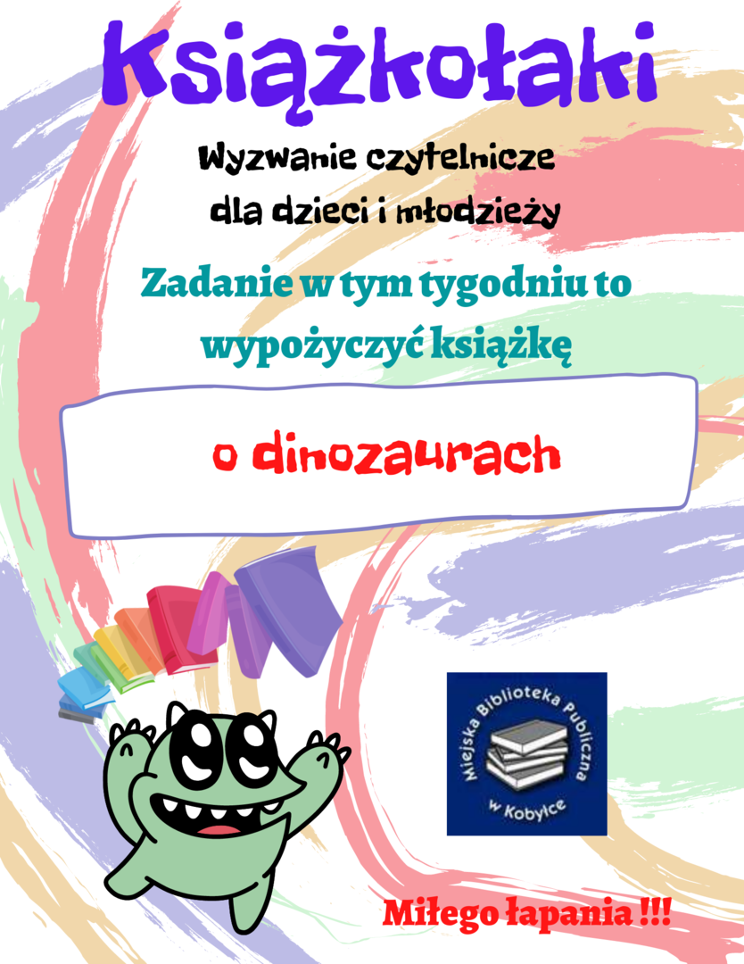 Plakat_informujący_co_łapiemy_w_Książkołakach