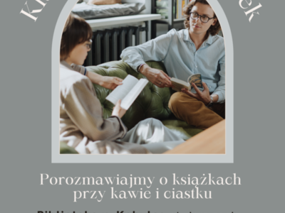 plakat informujący o zapisach do Klubu Miłośników Książki