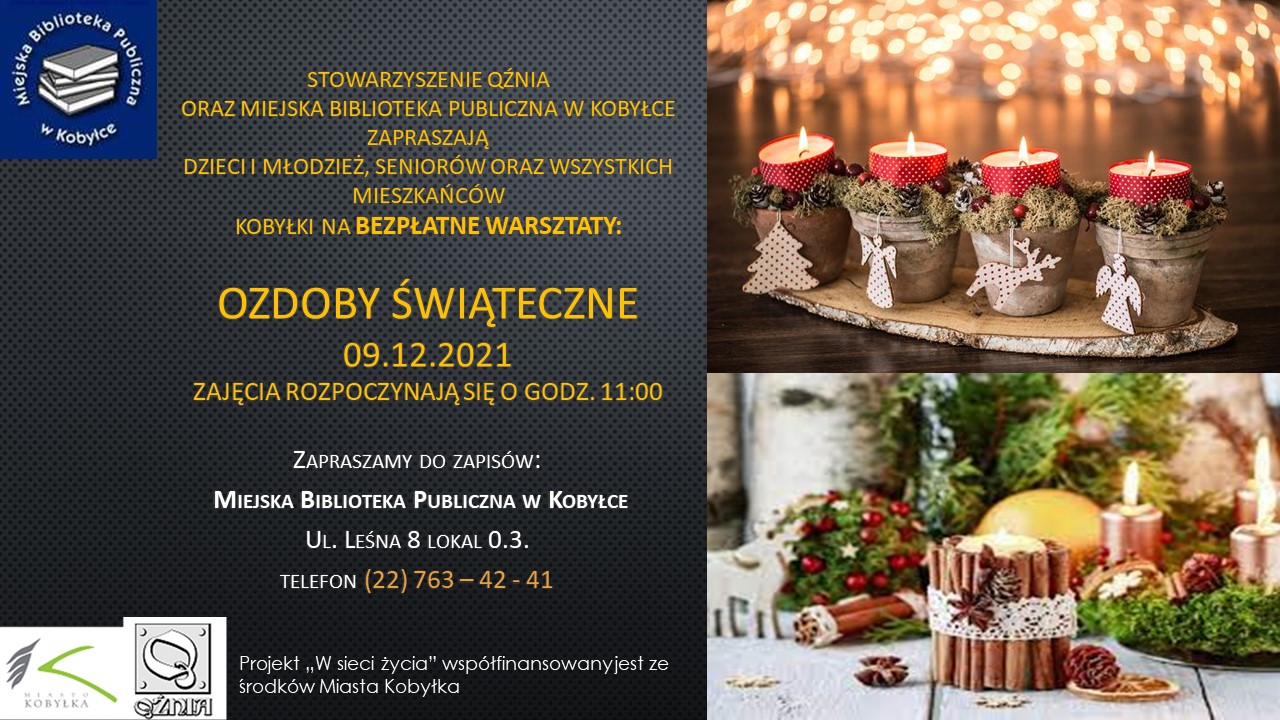 plakat informujący o warsztatch