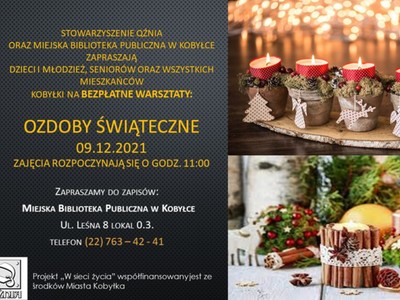 plakat informujący o warsztatch