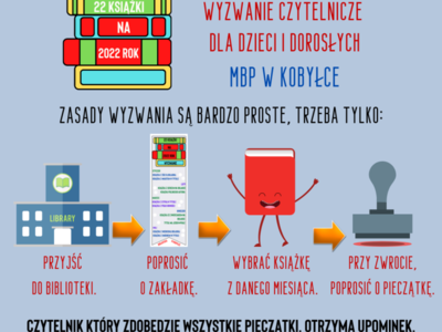 plakat informujący o wyzwaniu czytelniczym