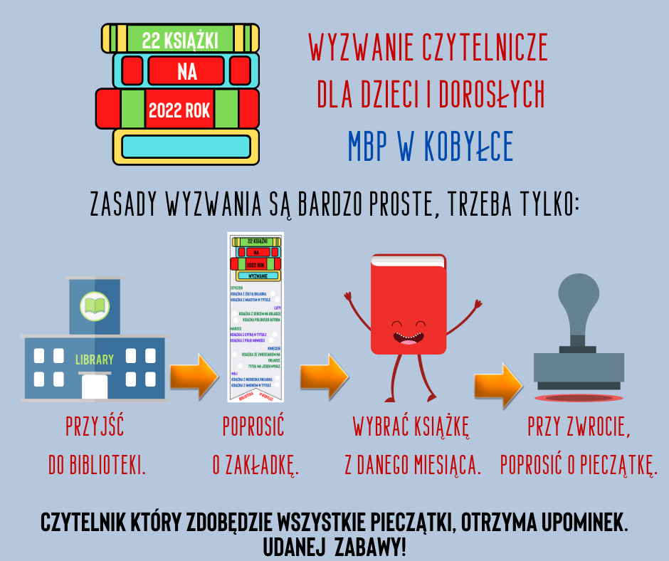 plakat informujący o wyzwaniu czytelniczym