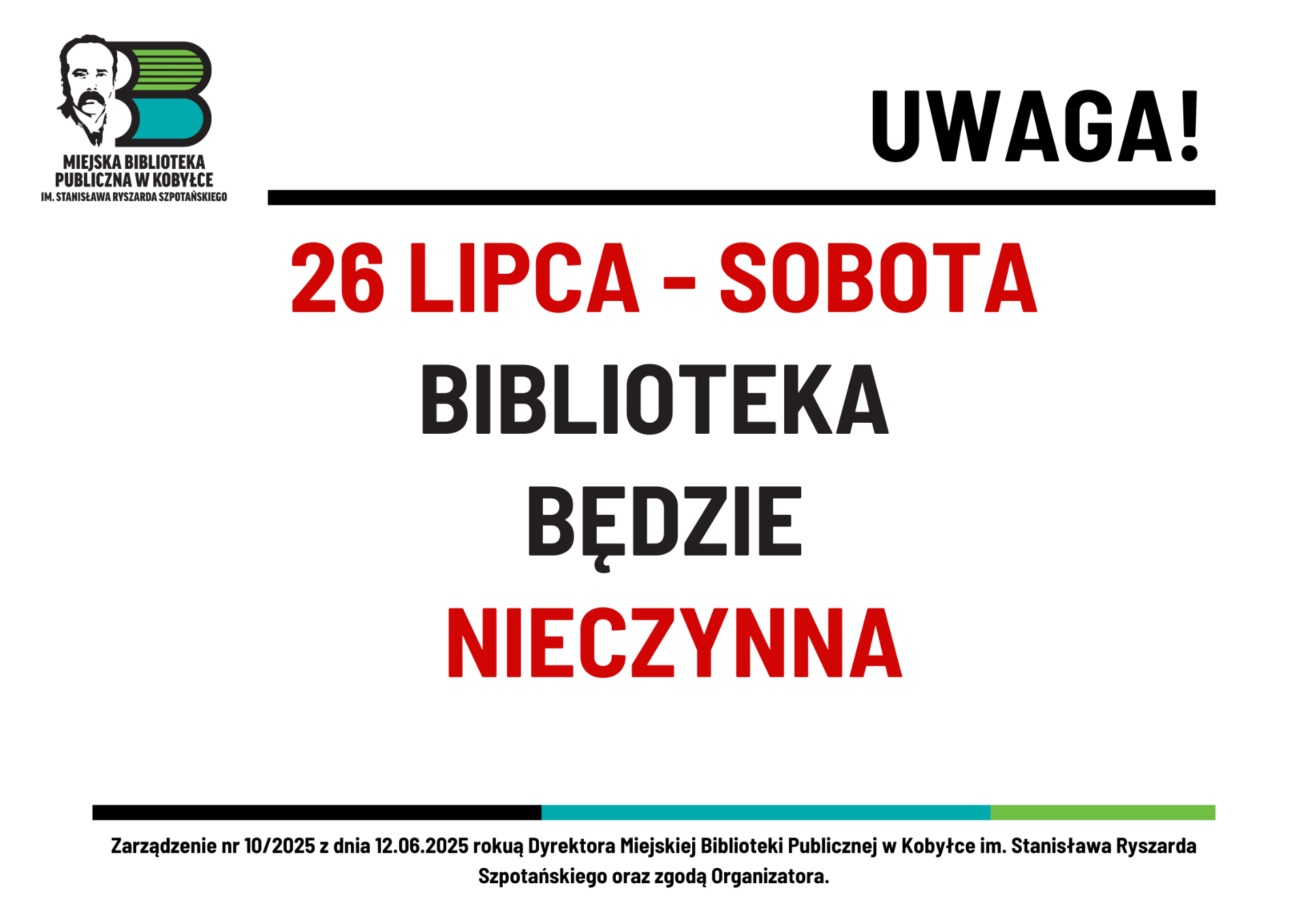 Informacja o dniu wolnym