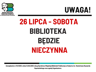 Informacja o dniu wolnym