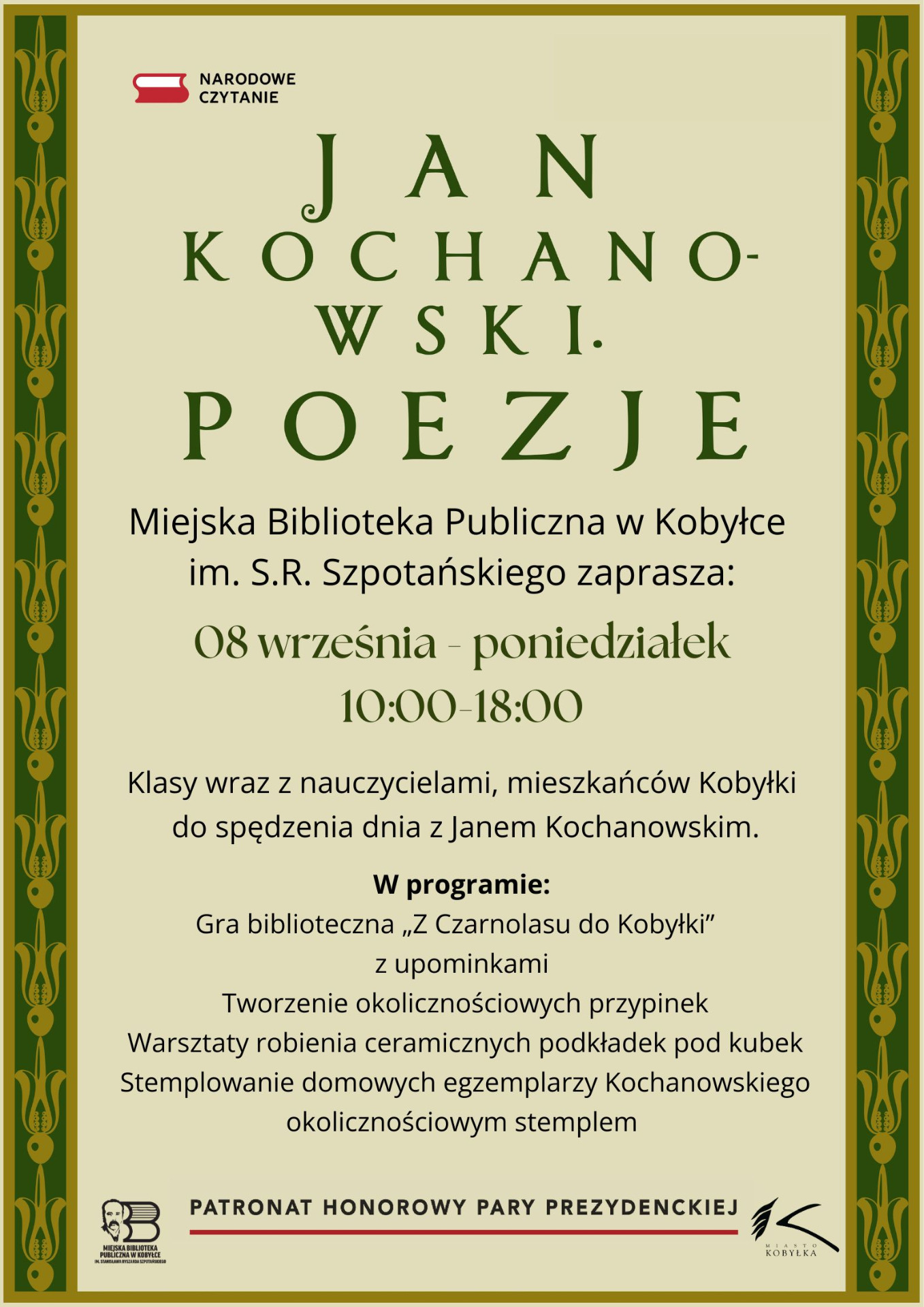 plakat z programem Narodowego Czytania
