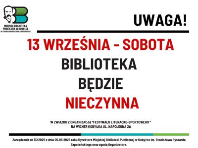 plakat informujący