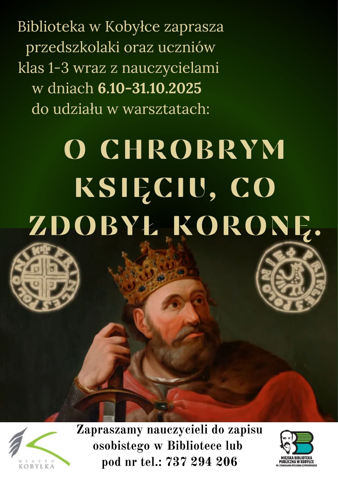 Plakat informacyjny o zajęciach.