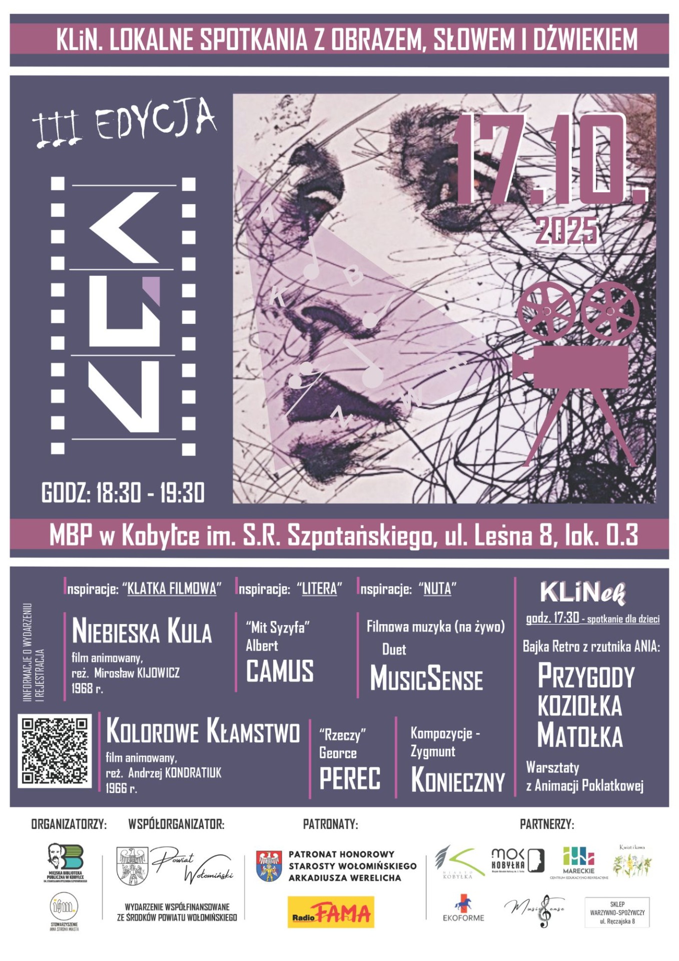 plakat na pierwsze wydarzenie KLiN 17 października