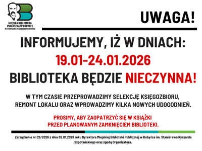 plakat informujący