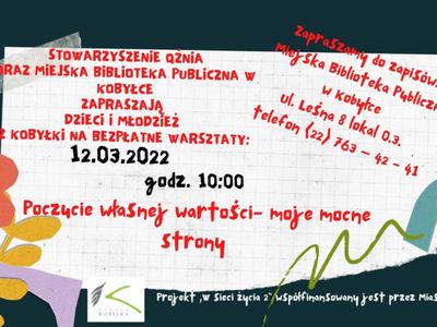 Plakat informujący o zajęciach