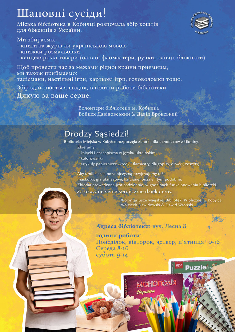 plakat informujący o zbiórce