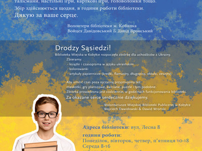 plakat informujący o zbiórce