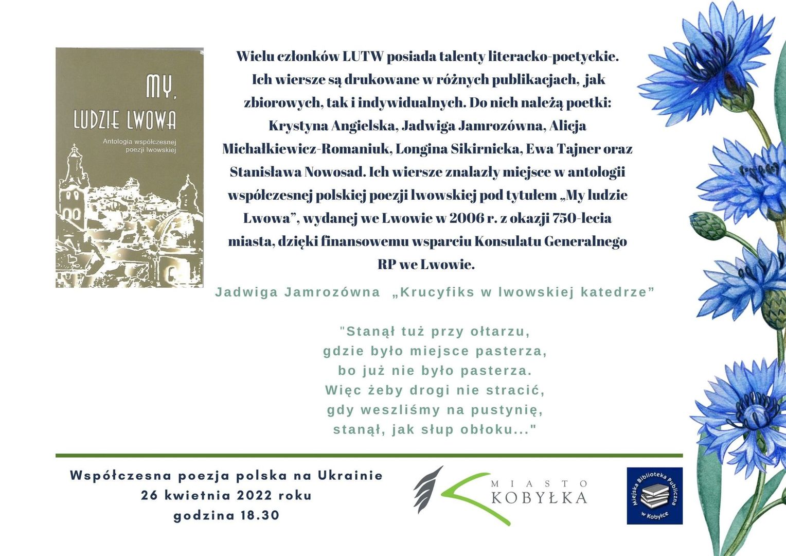 Plansza z informacjami o poetkach w publikacji „My ludzie Lwowa”, wydanej we Lwowie w 2006 r. 