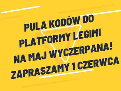 pula kodów do platformy Legimi na maj wyczerpana
