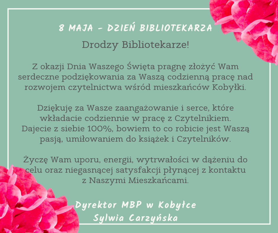 życzenia dla Bibliotekarzy