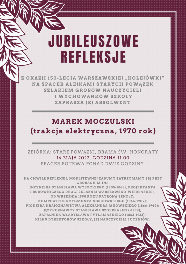 plakat informujący o spacerze