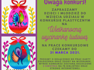 plakat informujący o konkursie
