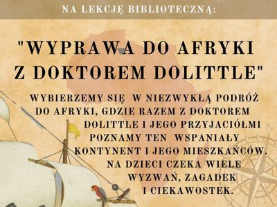 plakat informujący o zapisach na lekcję biblioteczną