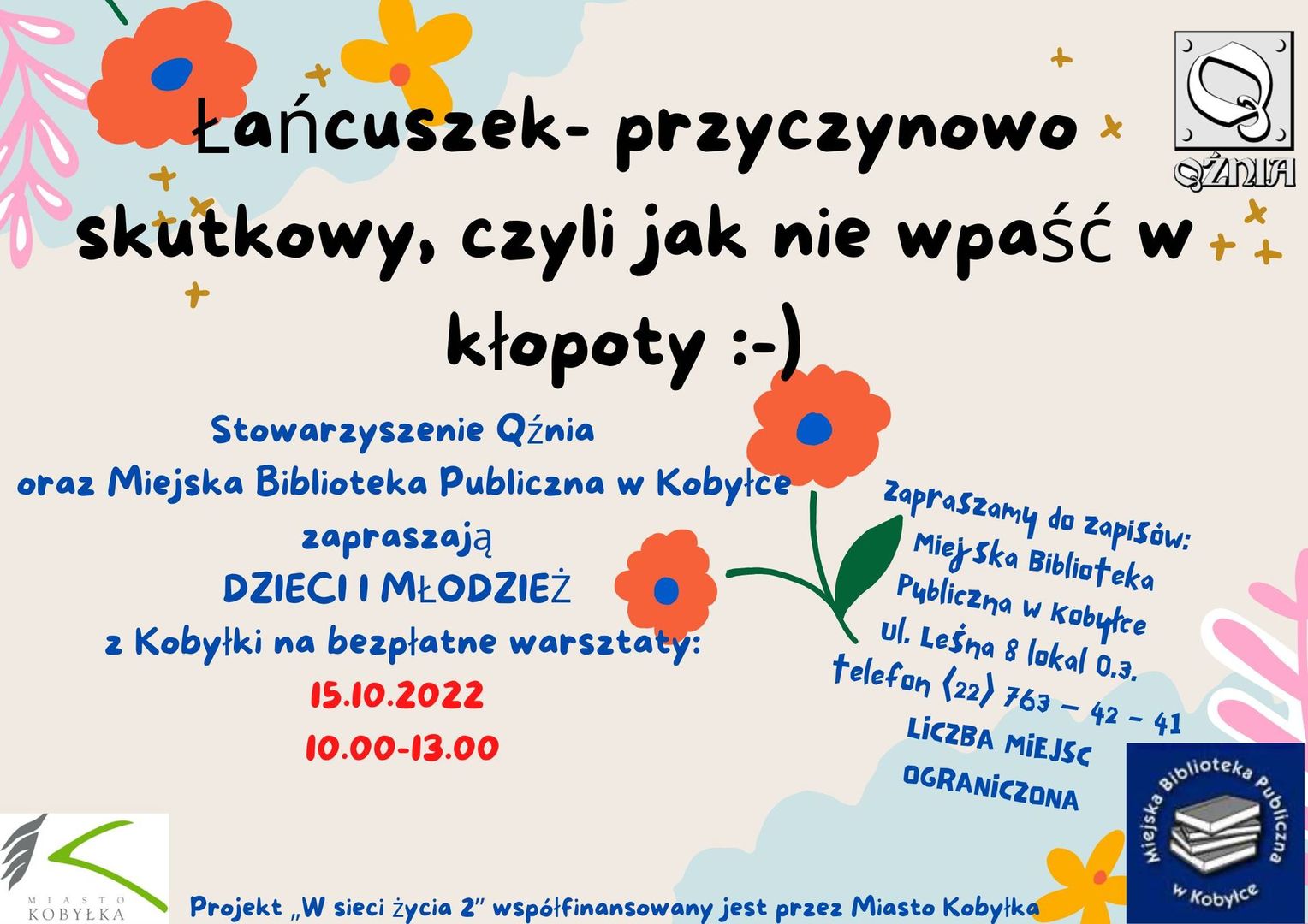 Plakat informujący o zajęciach